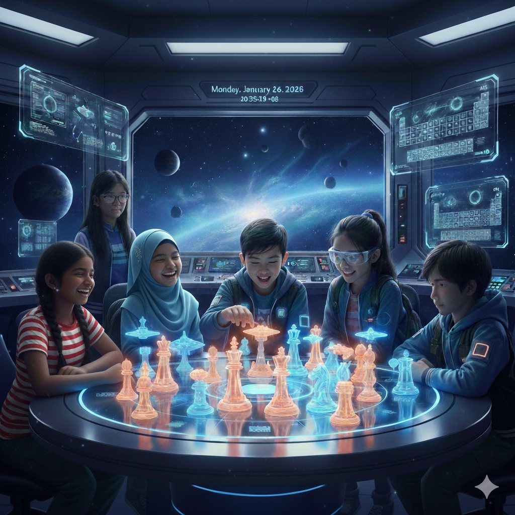 A student studying with books and a laptop, looking focused.