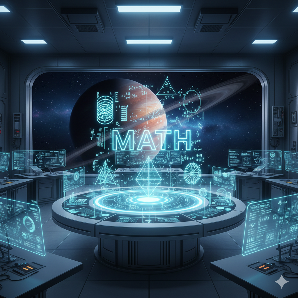 A blackboard with complex mathematical formulas.